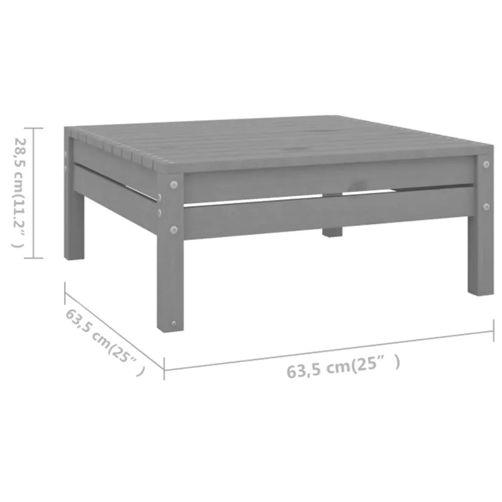 Modulaarne 10-osaline aiadiivanikomplekt, hall täismännipuit