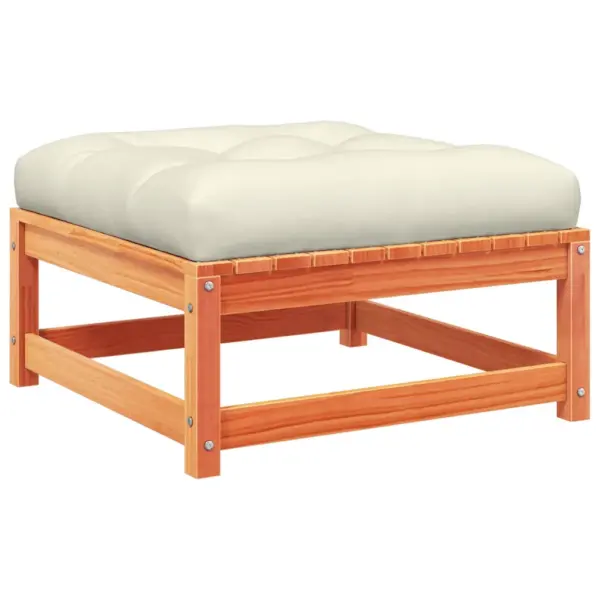 10-osaline modulaarne aiadiivani komplekt patjadega, vahapruun männipuit, kreemjasvalged padjad – 6