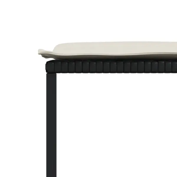 13-osaline aiamööbli komplekt patjadega, must PE-rotang, laud 220 x 107 cm – 8