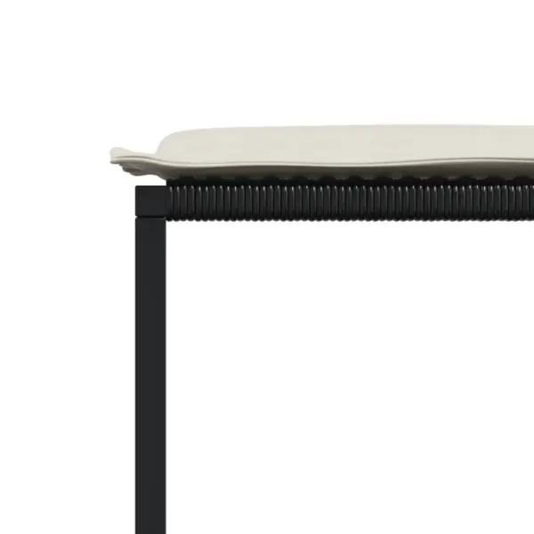 15-osaline must polürotangist aiamööbli söögikomplekt patjadega, klaasplaadiga laud 275 x 107 cm – 10