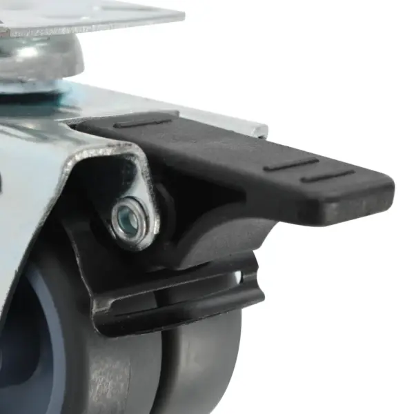 Pöörlevad mööblirattad piduritega, 16 tk, hall, 50 mm, plaadikinnitusega – 5