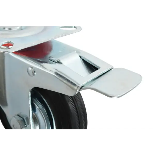 Pöörlevad kummirattad piduritega, 16 tk, 100 mm, must – 8