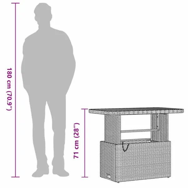 2-kohaline aiatoidukomplekt lauaga, must polürotang, akaatsiapuidust pealispinnad, laud 100 x 100 x 79 cm – 13