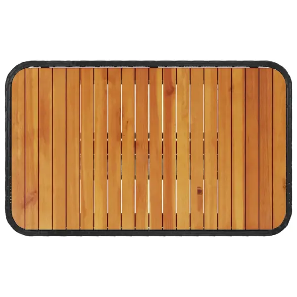 2-kohaline aiatoidukomplekt lauaga, must polürotang, akaatsiapuidust pealispinnad, laud 100 x 100 x 79 cm – 9
