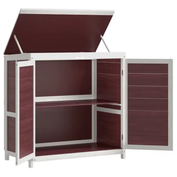 2-osaline aia tööriistakuur männipuidust, helepruun, 79 x 53 x 185 cm – 11