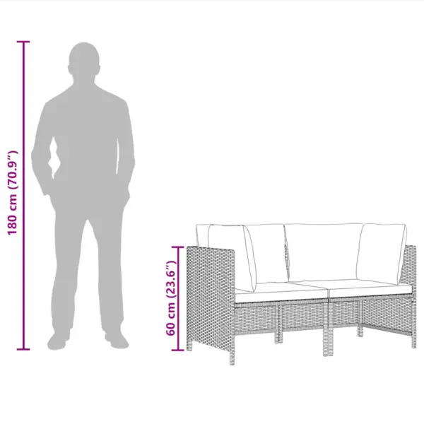 2-osaline aiadiivanikomplekt istmepatjadega, hall polürotang – 11