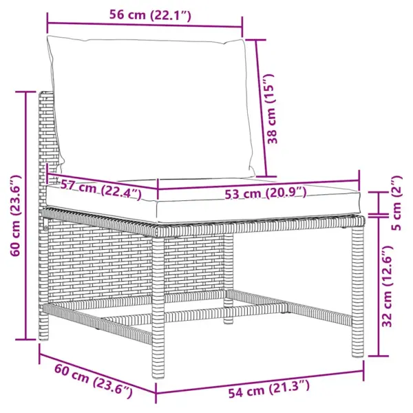 2-osaline aiadiivanikomplekt istmepatjadega, hall polürotang – 9