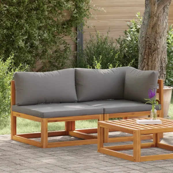 2-osaline akaatsiapuidust diivanikomplekt tumehallide patjadega – 3