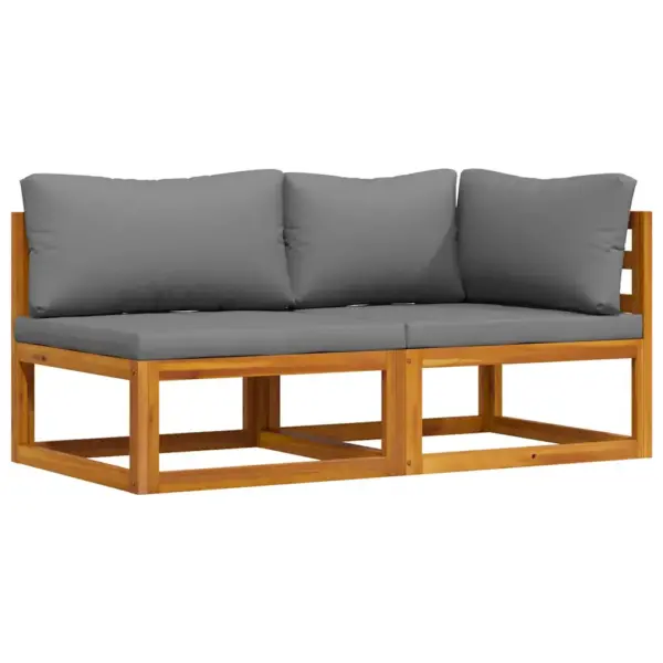 2-osaline akaatsiapuidust diivanikomplekt tumehallide patjadega – 4