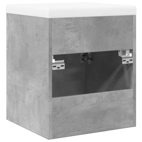 2-osaline vannitoamööbli komplekt valamukapiga, betoonhall tehispuit, keraamiline valamu, kapp 41 x 38,5 x 46 cm – 8