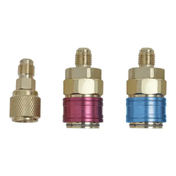 2-suunaline manomeetrikomplekt õhukonditsioneeridele, 3 täitmisvoolikut 152 cm, R134a/R22/R12/R502 – 5