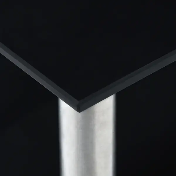 2-tasandiline köögiriiul, must karastatud klaas, roostevabast terasest raam, 45 x 16 x 26 cm – 4