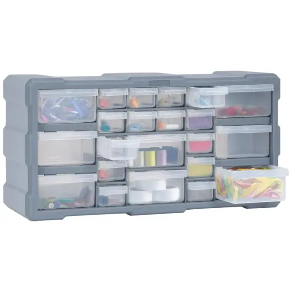 22 sahtliga tööriistade organiseerija, hall plast, 49 x 16 x 25,5 cm – 7