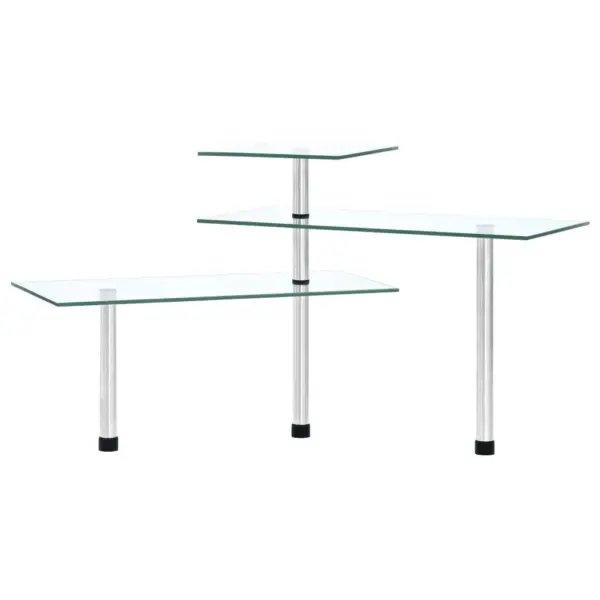 3-korruseline kööginurgariiul tööpinnale, karastatud klaas, läbipaistev ja hõbedane – 5