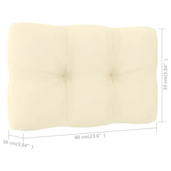 3-osaline aiamööbli komplekt patjadega, immutatud männipuit, kreemjad padjad – 12