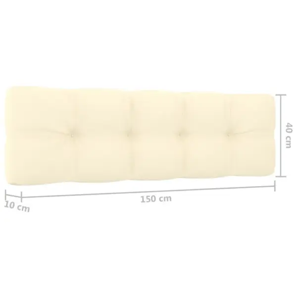 3-osaline aiamööbli komplekt patjadega, immutatud männipuit, kreemjad padjad – 10