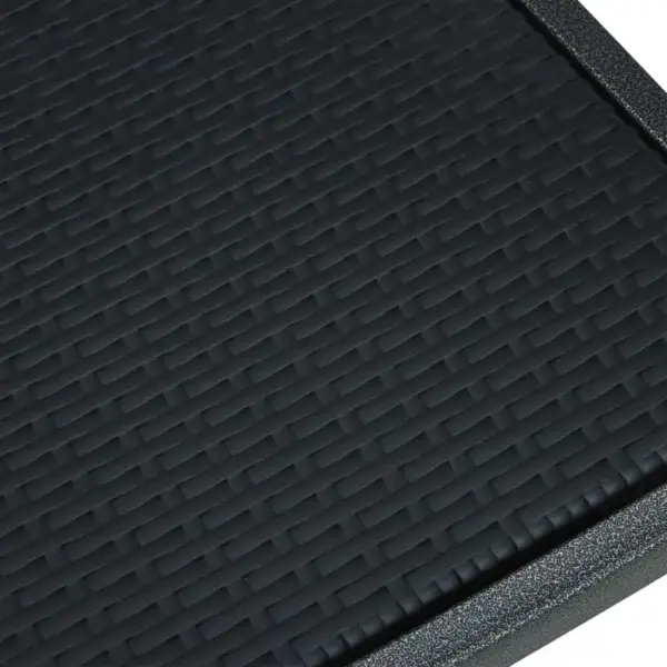 3-osaline aiamööbli komplekt klaaslaua ja rotangidisainiga toolidega, must, laud 80 x 80 cm – 10