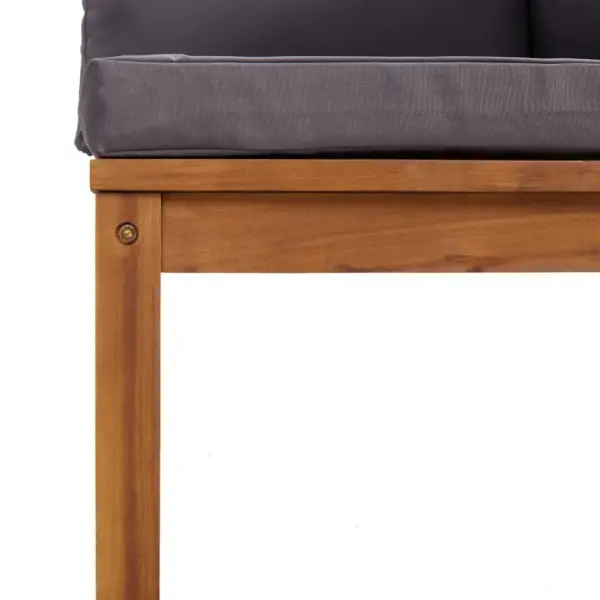 3-osaline akaatsiapuidust aiadiivanikomplekt tumehallide patjadega, modulaarne – 4