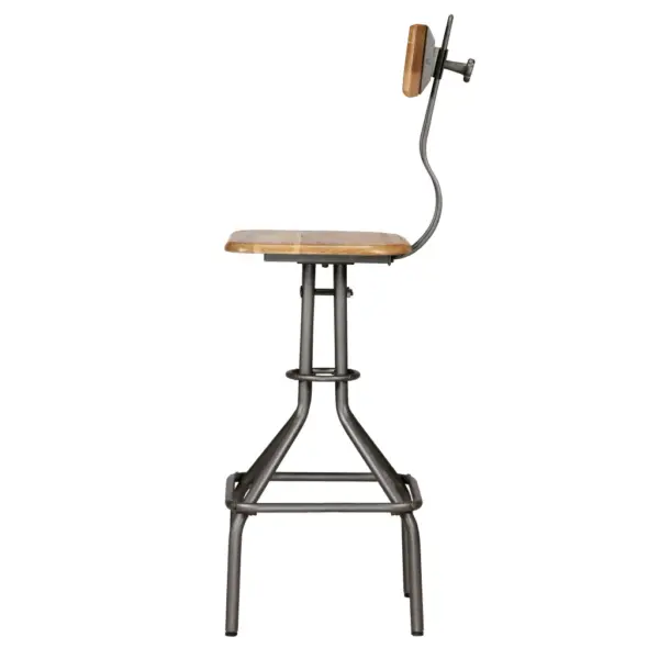 3-osaline baarikomplekt taaskasutatud tiigipuust ja terasest, pruun – 10