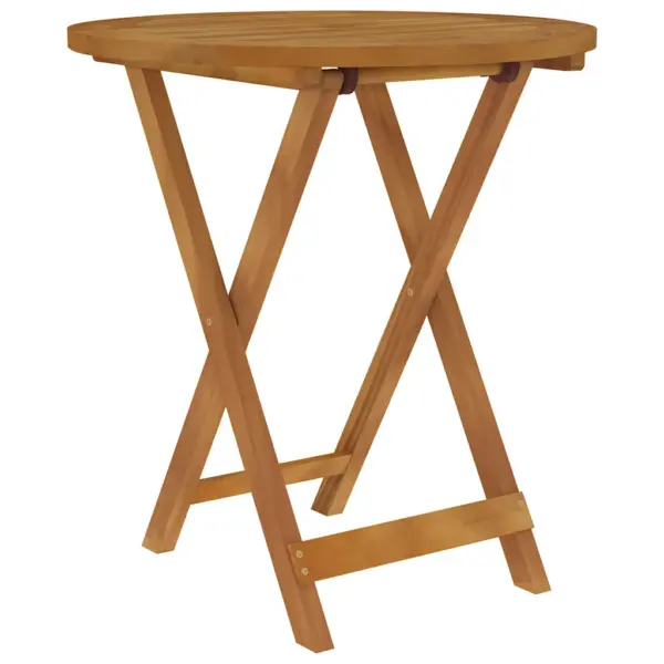 3-osaline kokkupandav aiamööbli komplekt, akaatsiapuidust laud 70 cm ja 2 tooli, pruun – 2