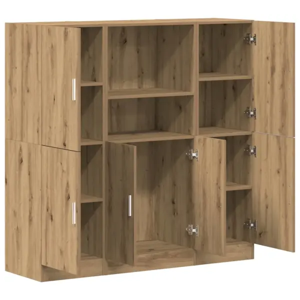 3-osaline köögikapikomplekt avatud riiulitega, kunsttamm, tehispuit, 133 x 41,5 x 131,5 cm – 4