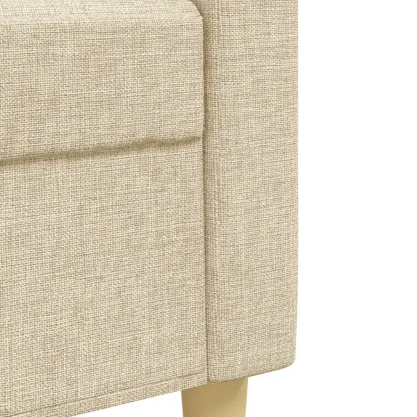 3-osaline diivanikomplekt patjadega, kreemjasvalge polüesterkangas, metallraamiga – 8