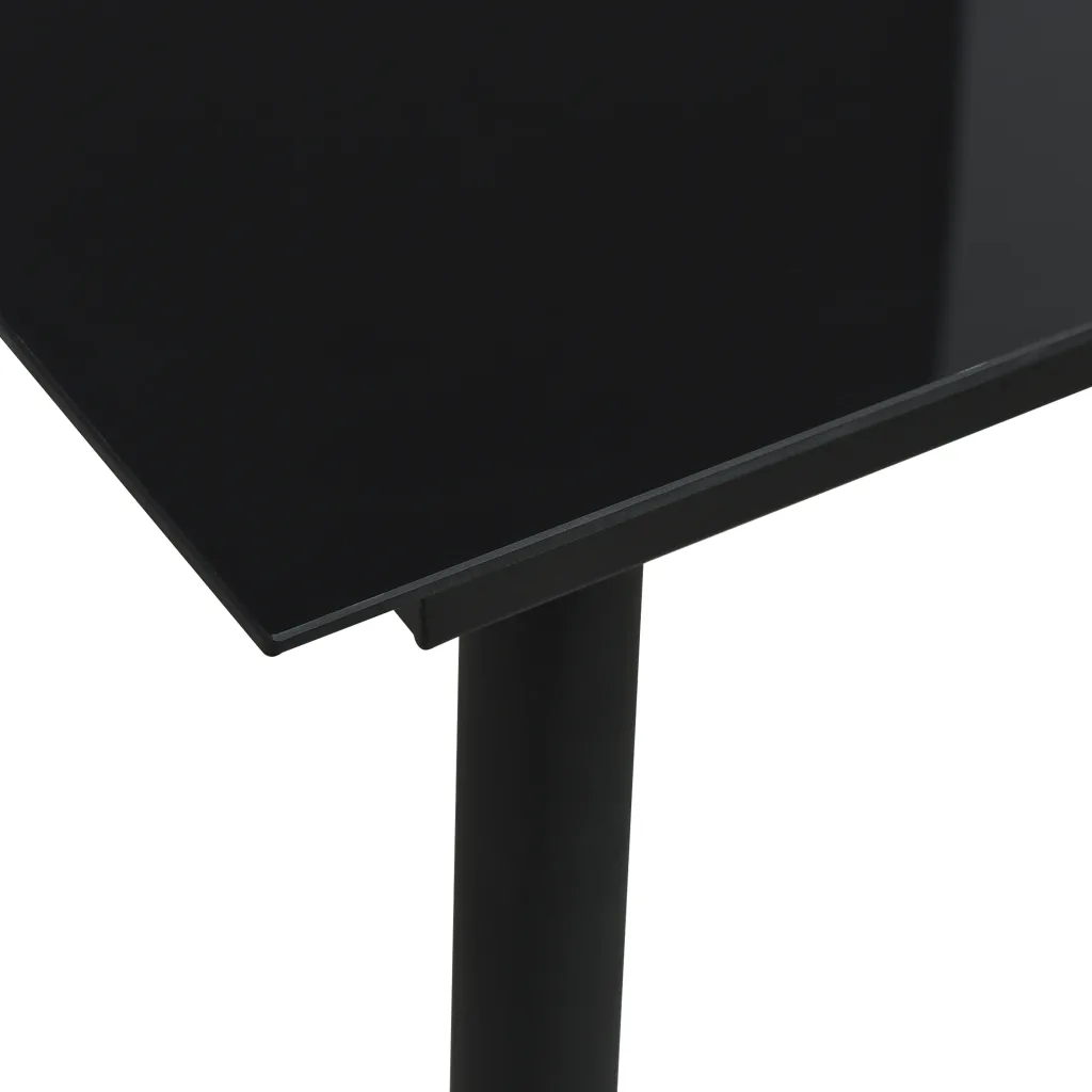 3-osaline aiamööbli komplekt PVC-rotangist, must, laud 80 x 80 cm, 2 tugitooli