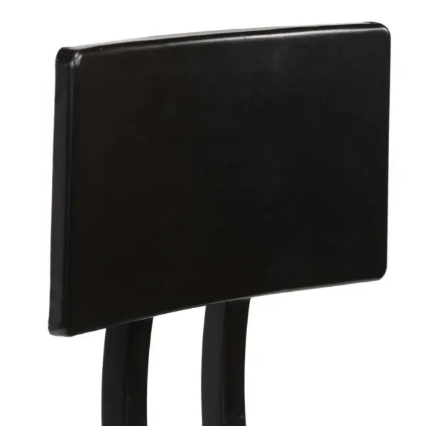 3-osaline baarikomplekt, must, MDF lauaplaat ja taaskasutatud puit, pulbervärvitud terasraamid, baarilaud 120 x 60 x 105 cm – 11