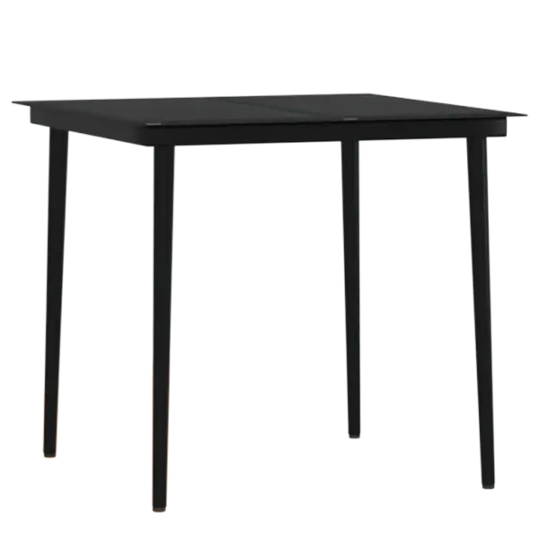 3-osaline polürotangist aiamööbli komplekt istmepatjadega, pruun ja must, laud 80 x 80 cm – 5