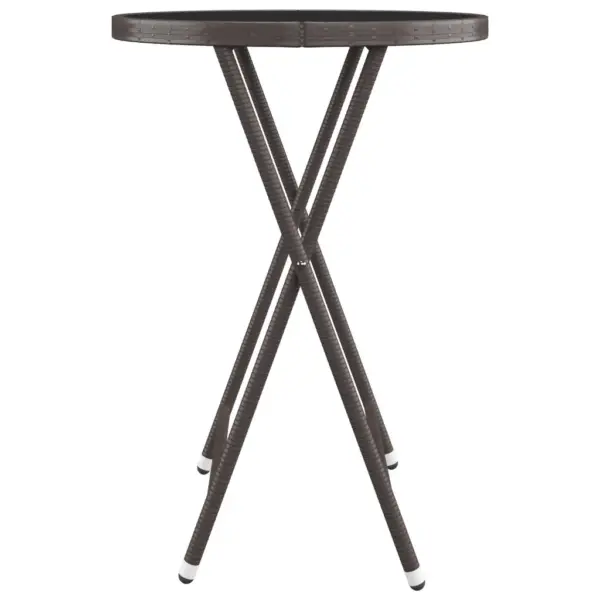 3-osaline pruun bistrookomplekt, polürotang, karastatud klaasist lauaplaat – 10