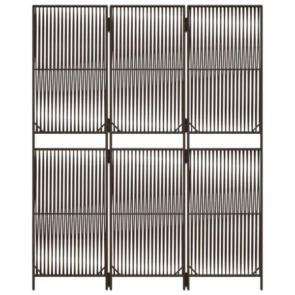 3-paneeliline pruun polürotangist ruumijagaja terasraamiga, 147 x 180 cm – 5