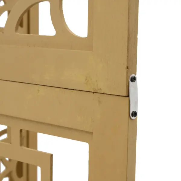 Dekoratiivne 3-paneeliline ruumijagaja, pruun paulowniapuit, 110 x 220 cm – 7