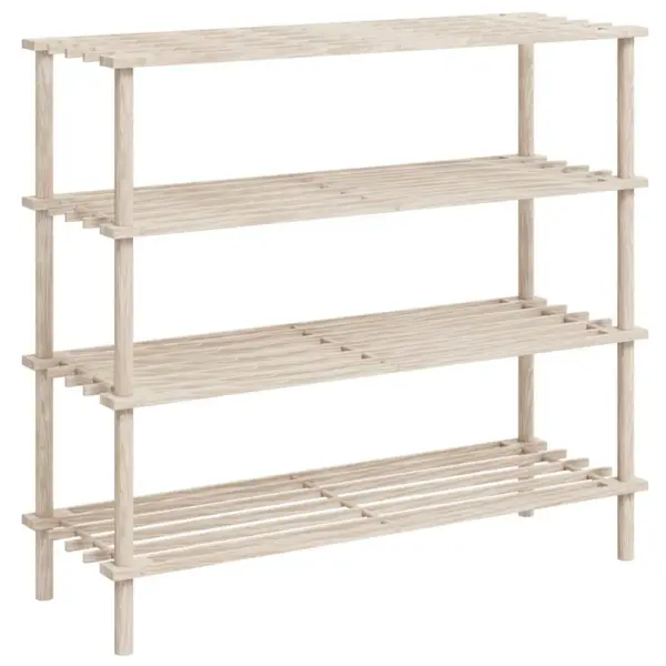 4-korruseline jalatsiriiul, 2 tk komplekt, nulupuidust, beež, 74 x 26 x 67,5 cm – 3