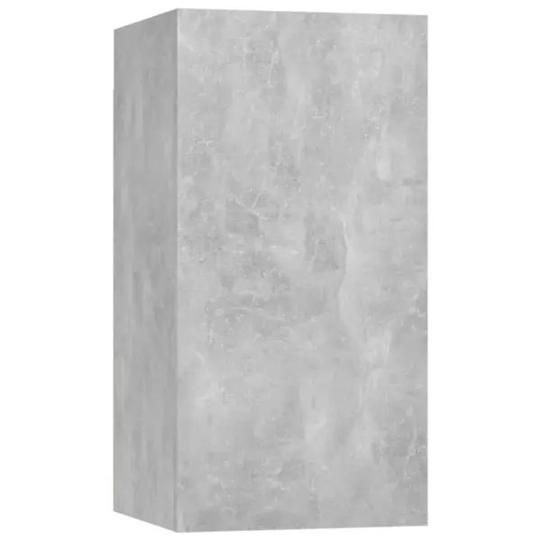 4-osaline seinale kinnitatavate telerikappide komplekt, betoonhall puitlaastplaat - 4