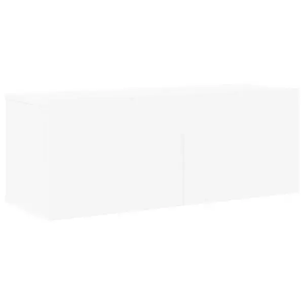 4-osaline seinale kinnitatav telerikappide komplekt, valge, tehispuit – 5