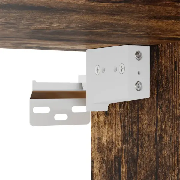 4-osaline seinapealne telerikappide komplekt, suitsutatud tamme tooni tehispuit – 12