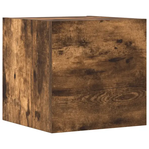 4-osaline seinapealne telerikappide komplekt, suitsutatud tamme tooni tehispuit – 7