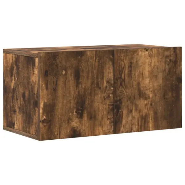 4-osaline seinapealne telerikappide komplekt, suitsutatud tamme tooni tehispuit – 9