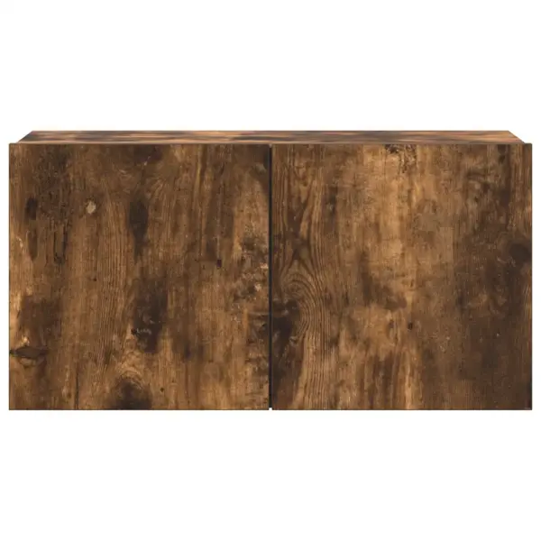 4-osaline seinapealne telerikappide komplekt, suitsutatud tamme tooni tehispuit – 10