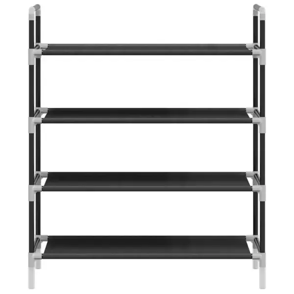 4-riiuliga kingariiul käepidemetega, must metallraam ja lausriie, 60 x 29 x 67 cm – 4