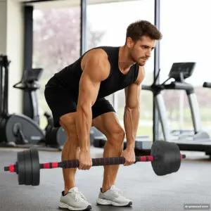 4-ühes reguleeritav hantli- ja kangikomplekt, 30 kg, must/punane