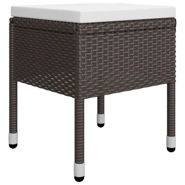 5-osaline aiamööbli komplekt akaatsiapuidust lauaga, pruun PE-rotang, istmepatjadega – 8