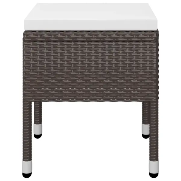 5-osaline aiamööbli komplekt akaatsiapuidust lauaga, pruun PE-rotang, istmepatjadega – 9