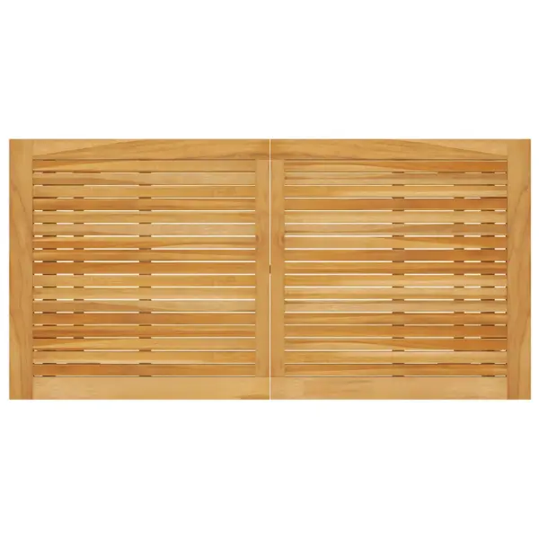 5-osaline aiamööbli komplekt akaatsiapuidust lauaga, beež polürotang – 13