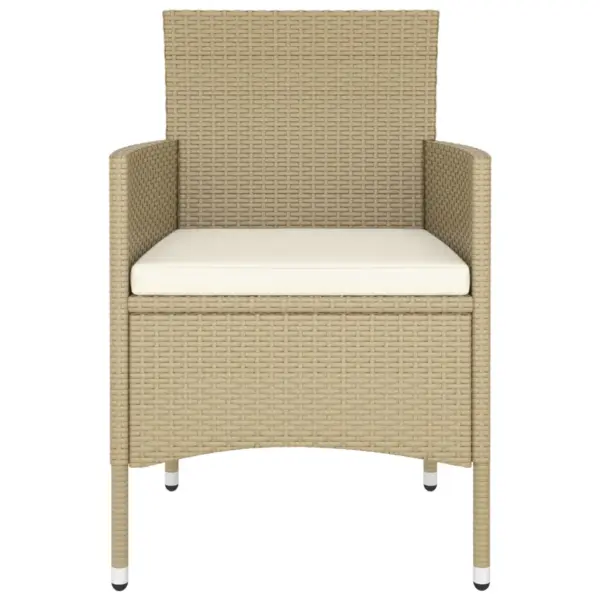 5-osaline aiamööbli komplekt, beež polürotang, laud 80 x 80 cm – 5