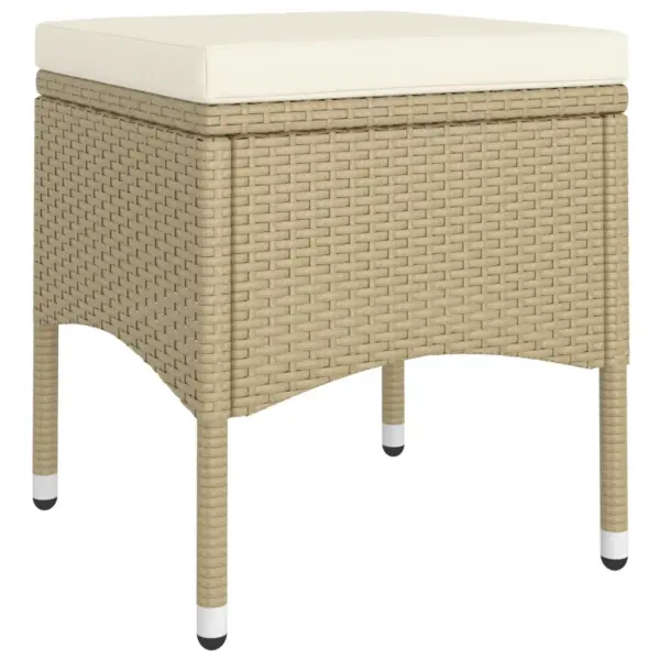 5-osaline aiamööbli komplekt, beež polürotang, laud 80 x 80 cm – 6