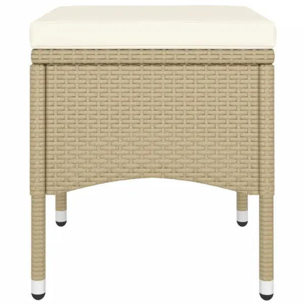 5-osaline aiamööbli komplekt, beež polürotang, laud 80 x 80 cm – 7