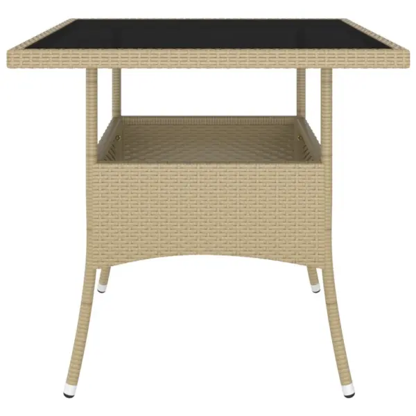 5-osaline aiamööbli komplekt, beež polürotang, laud 80 x 80 cm – 9