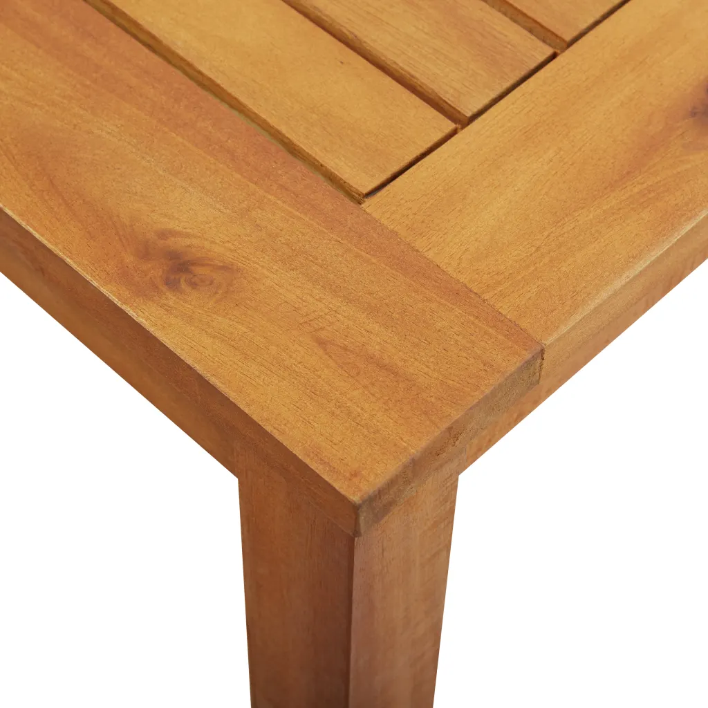 5-osaline akaatsiapuidust aiamööbli komplekt tumehallide patjadega, laud 150 x 90 cm