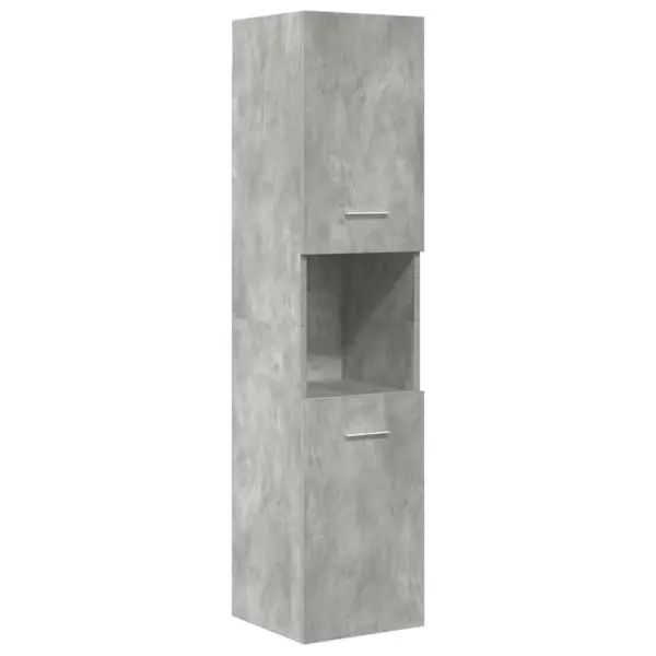 5-osaline vannitoamööbli komplekt, betoonhall tehispuit, keraamilise 91 cm valamuga - 5